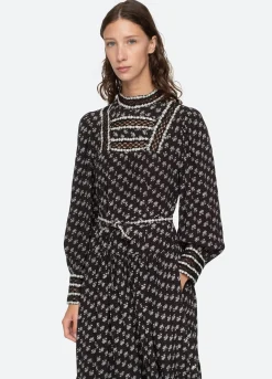 Sea New York Ada L/S Dress Black Flash Sale