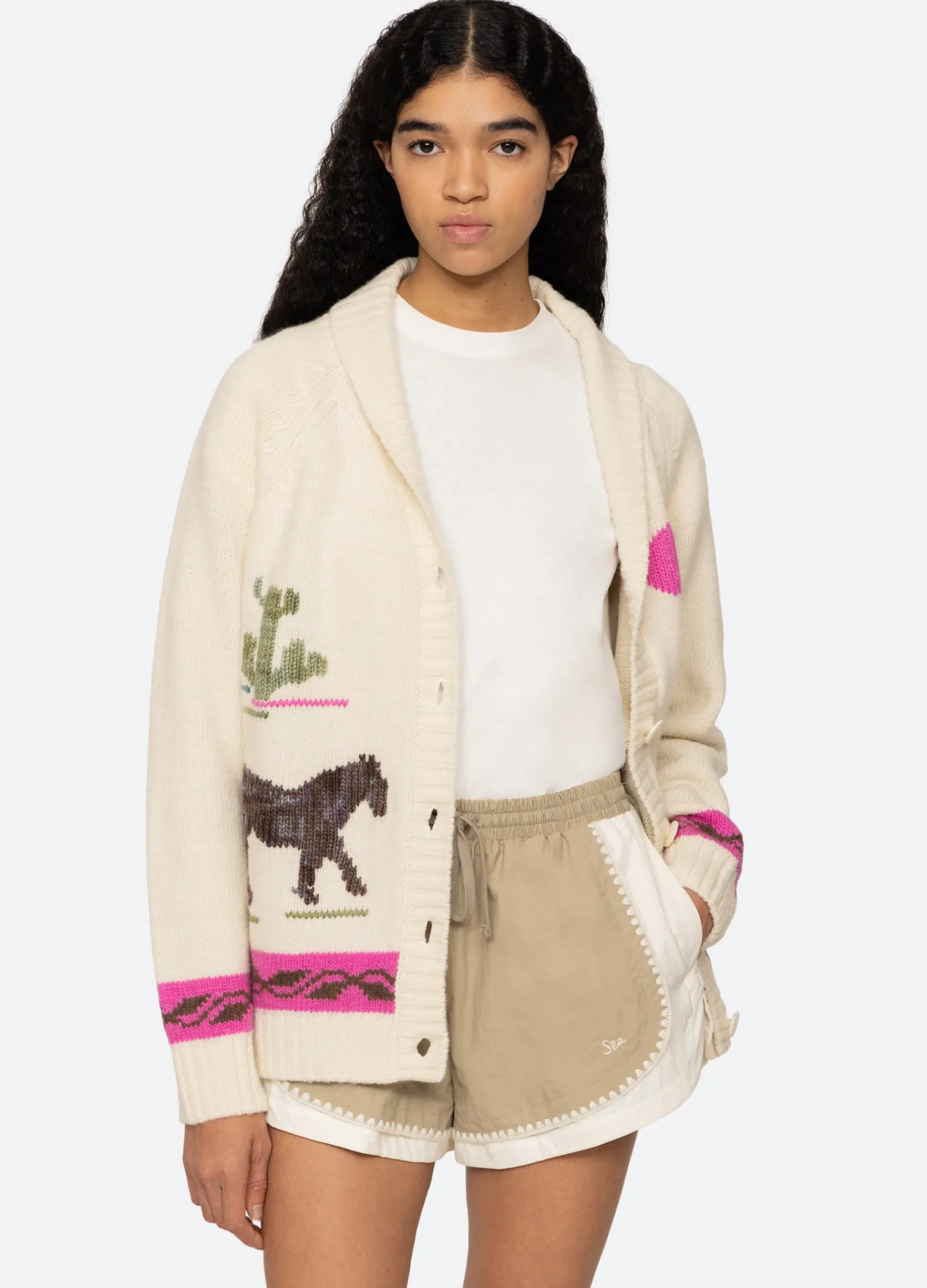 Sea New York Annette Cardigan Cream Sale