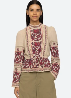 Sea New York Beena L/S Top Taupe Cheap
