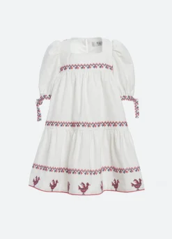 Sea New York Beena Puff Slv Kids Dress Cream Cheap