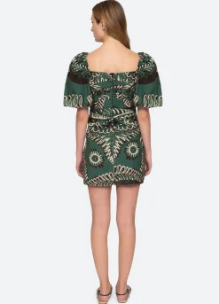 Sea New York Charlough Mini Dress Green Best Sale