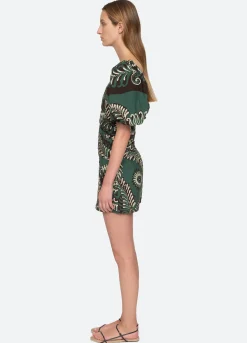 Sea New York Charlough Mini Dress Green Best Sale