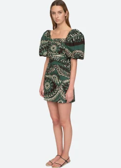 Sea New York Charlough Mini Dress Green Best Sale
