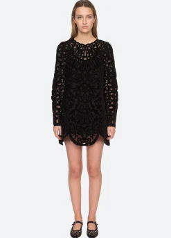 Sea New York Dana L/S Dress Black Shop