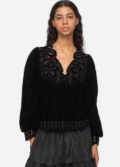 Sea New York Dana Top Black Flash Sale