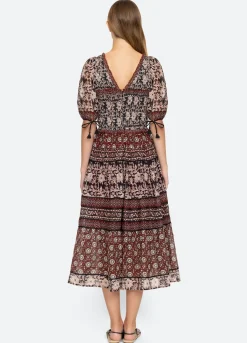 Sea New York Danae Puff Slv Dress Red New