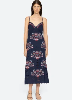 Sea New York Eclisse Slip Dress Navy Online