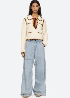 Sea New York Evan Sweater Cream Hot