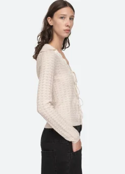 Sea New York Kyra Cardigan Cream Cheap