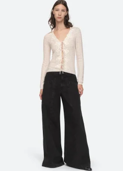 Sea New York Kyra Cardigan Cream Cheap