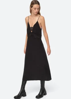 Sea New York Lorraine Slip Dress Black New