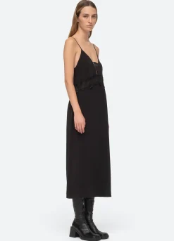 Sea New York Lorraine Slip Dress Black New