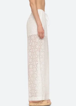 Sea New York Maeve Eyelet Pants White Cheap