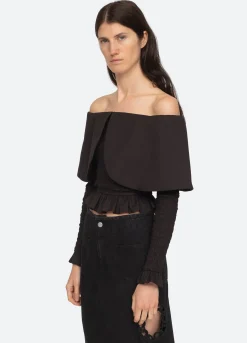 Sea New York Paloma Smocked Top Black Online