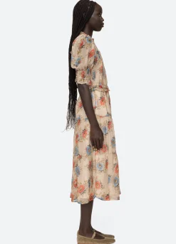 Sea New York Roanne Puff Slv Dress Multi Shop