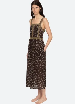 Sea New York Rosa PJ Slip Dress Black Clearance