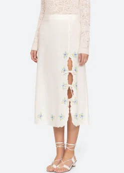 Sea New York Tania Skirt White Flash Sale
