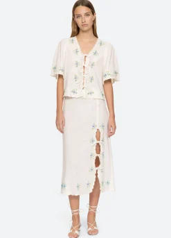 Sea New York Tania Skirt White Flash Sale